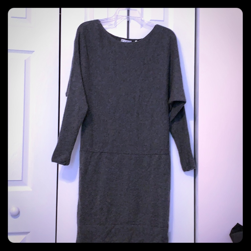 Grey sweater dress